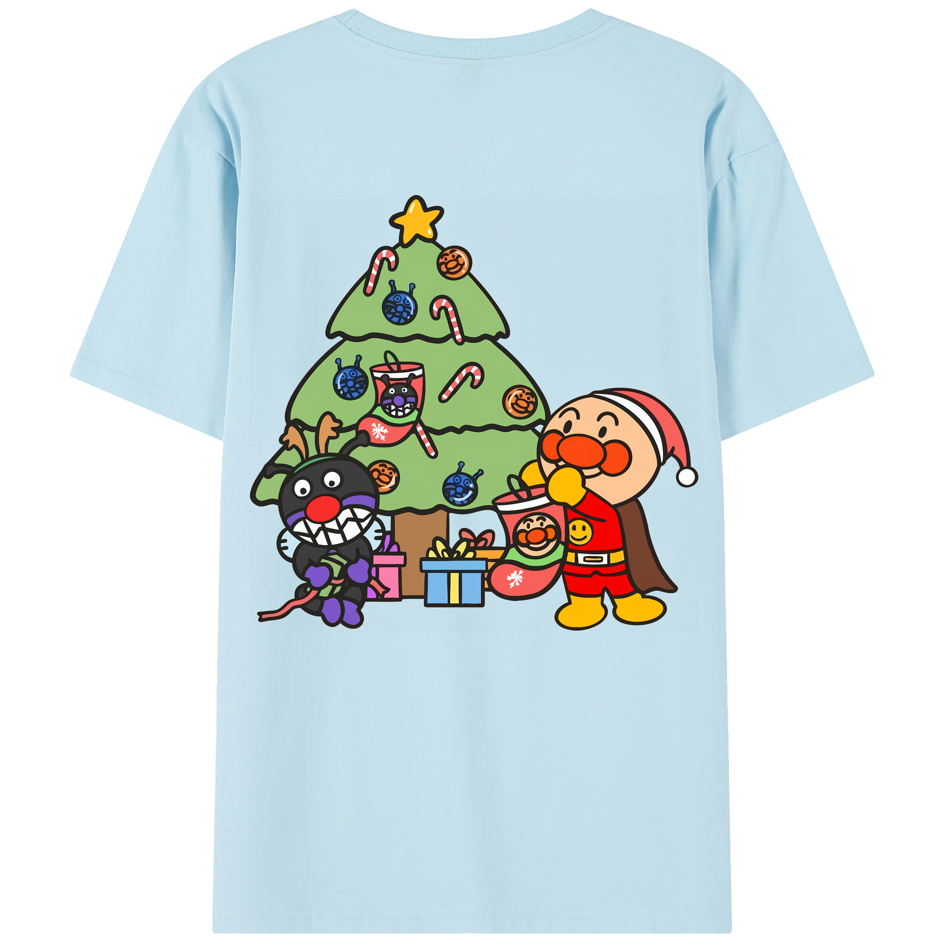 （画像用） アンパンマン Anpanman 綿100％半袖Tシャツ（背面プリント）